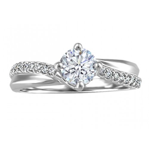 Ladies' ring white gold, Canadian diamonds HI Fire&Ice